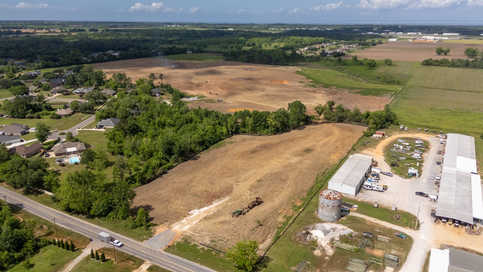 The same Gaineswood site after H&W Services cleared and graded it for development
