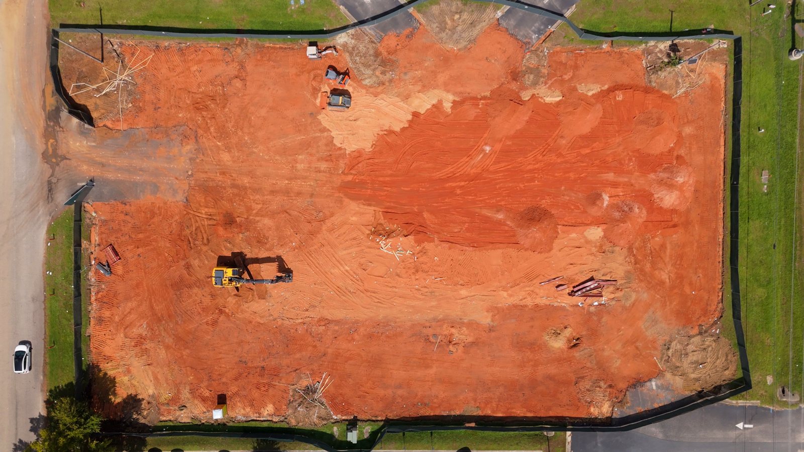 The same site after H&W Services cleared and graded it