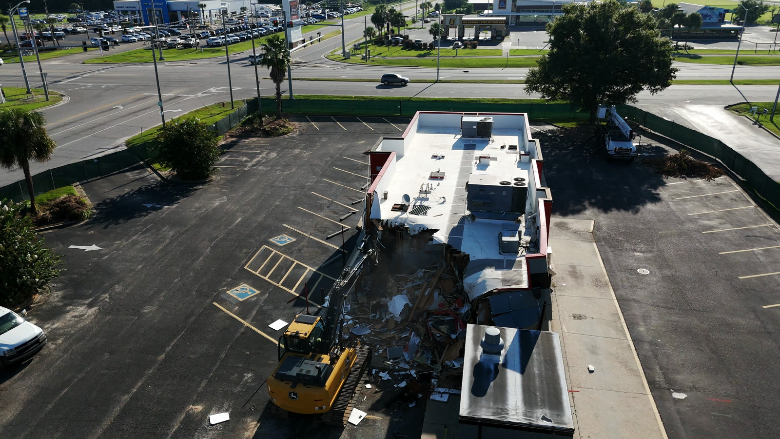 H&W Services equipment working an active dirt and site work job
